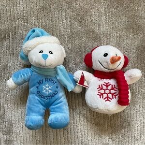 Set of 2 Plush Holiday Stuffies NWT